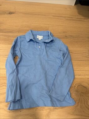 Little English Light Blue Long Sleeve Polo Shirt